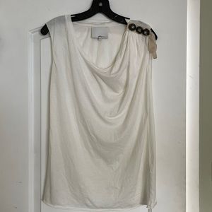 3.1 Phillip Lim cotton rhinestone ribbon tank sz XS